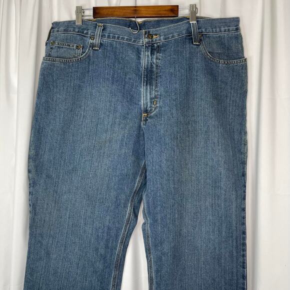 Carhartt men's blue jeans 42x30 42" waist x 30" length work wear medium wash - Picture 2 of 15